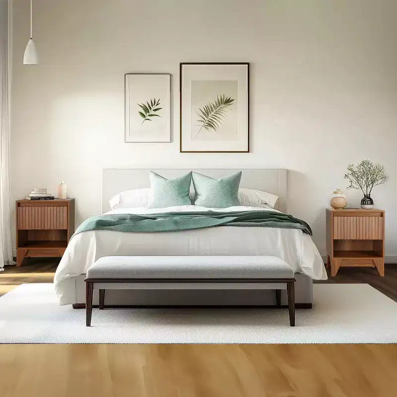 1-Drawer Nightstand with Charging Station, Versatile Side Table with Storage