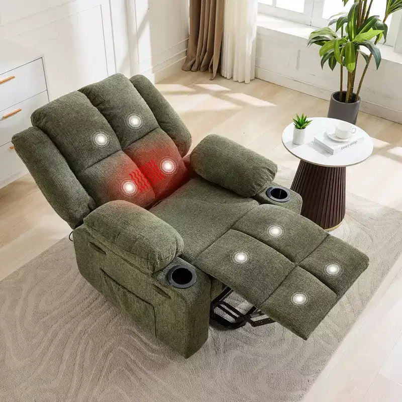 Oversized Power Lift Recliner Chair for Elderly with Vibration Massage and Lumbar Heating,Adjustable Lay Flat,Recliner Chairs,Stand Assist