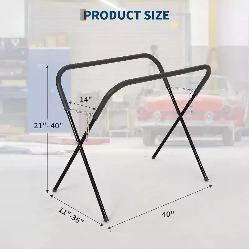 Portable Workbench - 500LBS Load Capacity (Carbon Steel, Red Painted Stand)
