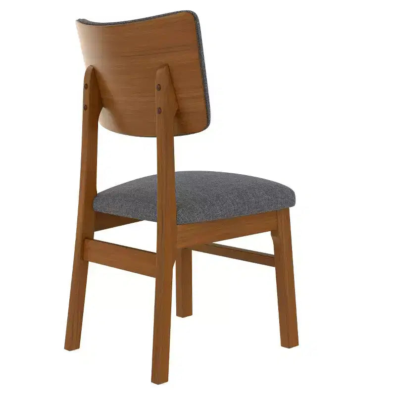 Set of 4 Upholstered Dining Chairs with Wood Legs, Mid-Century Modern Kitchen Chairs for Dining Room, Restaurant, or Living Room