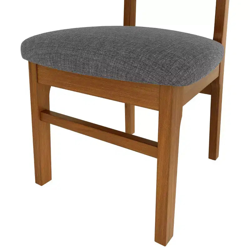 Set of 4 Upholstered Dining Chairs with Wood Legs, Mid-Century Modern Kitchen Chairs for Dining Room, Restaurant, or Living Room