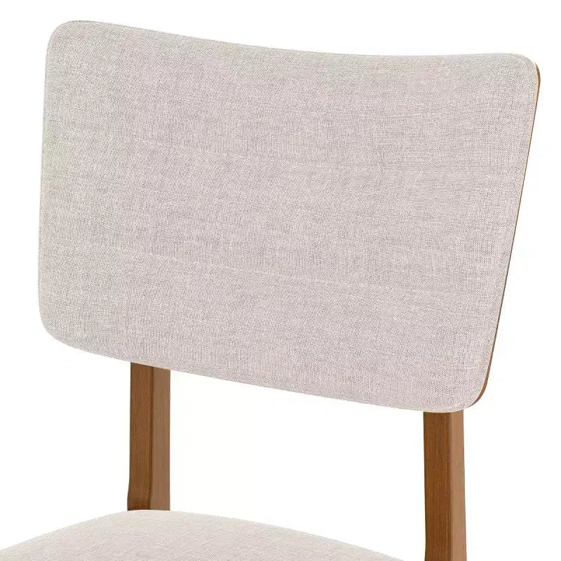 Set of 4 Upholstered Dining Chairs with Wood Legs, Mid-Century Modern Kitchen Chairs for Dining Room, Restaurant, or Living Room