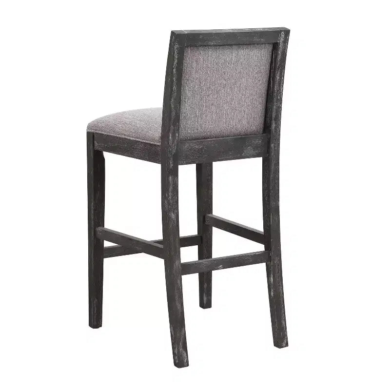 Upholstered Counter Height Bar Stools Set of 2, Accent Chair with Rubberwood Frame, for Kitchen Island, Home Office, Dining Room