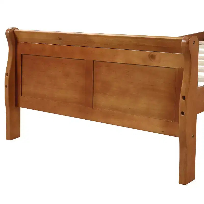 Twin Wood Platform Bed Frame with Headboard & Footboard, Solid Wood Slat Support, No Box Spring Needed, Easy Assembly for Kids & Teens