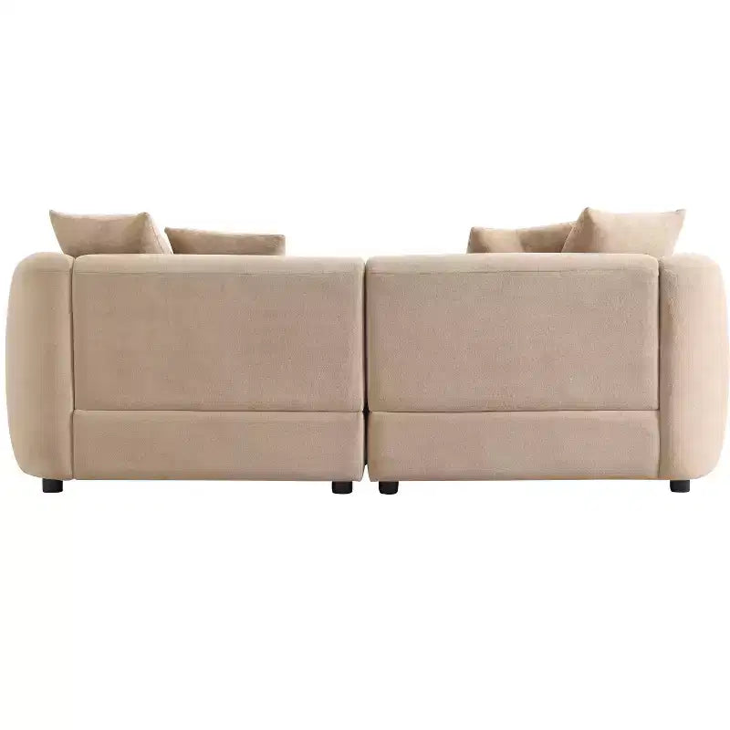 87" Modern 3-Seater Wooden Velvet Upholstered Sofa