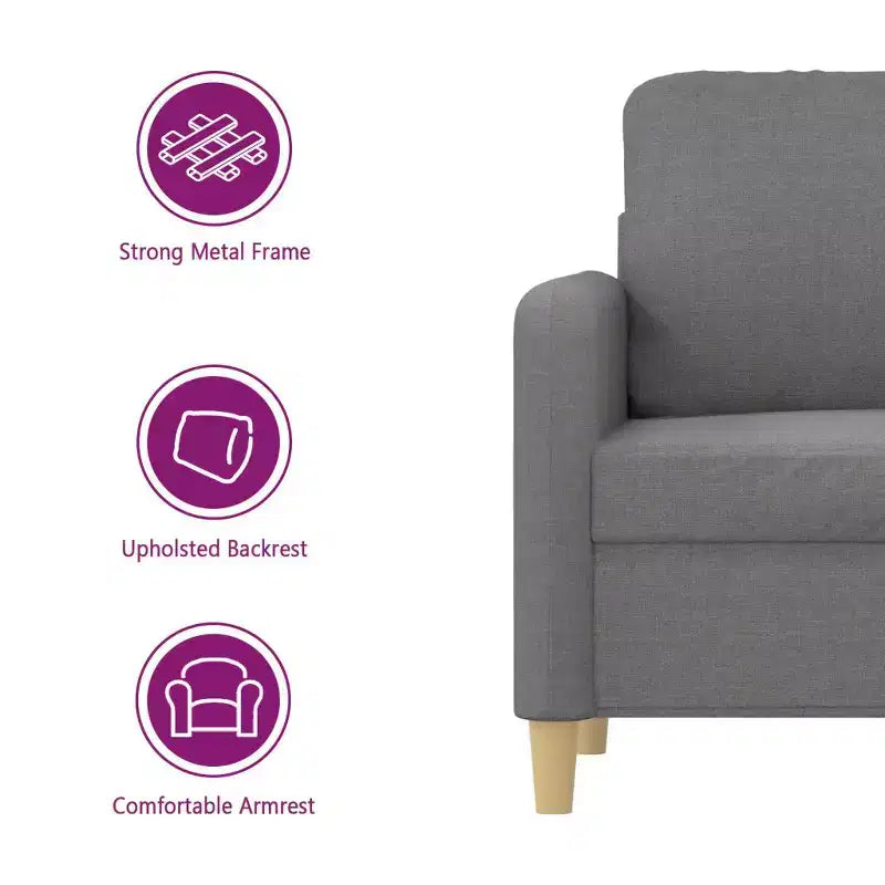 Sofa Chair, Living Room Accent Upholstered Chair with Armrest, Fabric