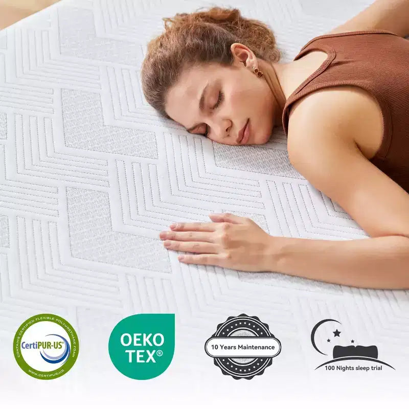 Queen Size Mattress 12 inch, Cooling Gel Memory Foam Mattress in a Box, Pressure Relief and Motion Isolation