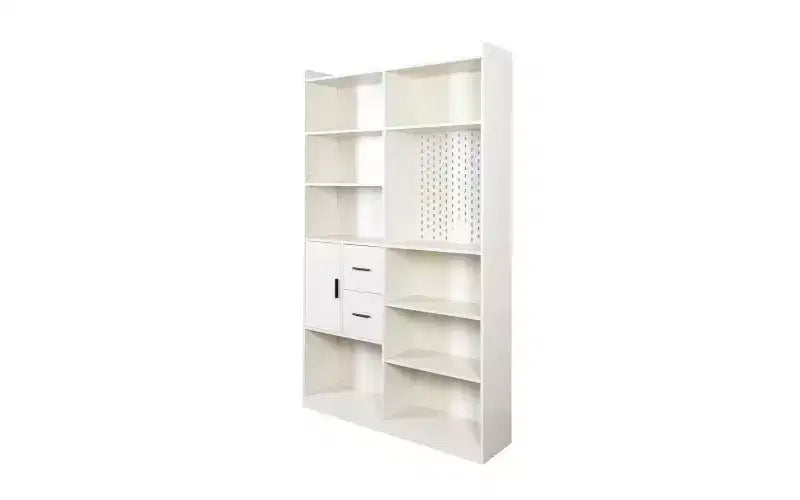 4-Tier Tall Bookshelf with 10 Cubes and 3 Doors, Open Shelf Bookcase with Storage Cabinet for Living Room, Office