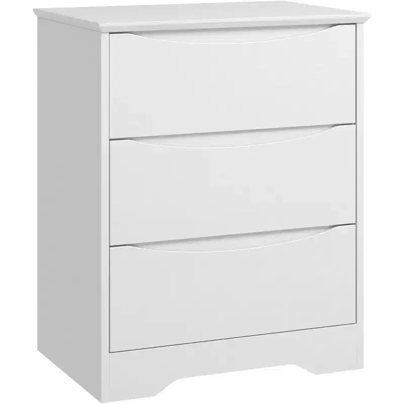 Holzkommode mit 3 Schubladen, hoher moderner Schrank mit tiefem Stauraum, große Kommode mit breiter Ablage, langer Aufbewahrungsschrank für Schlafzimmer  